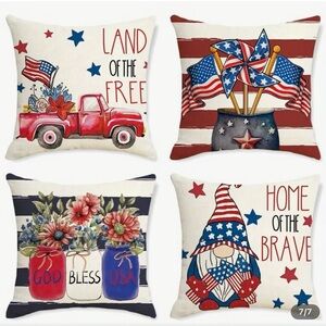 4th of July Pillow Covers ~18x18 ~Independence Day Decorations~ No Pillows ~ New